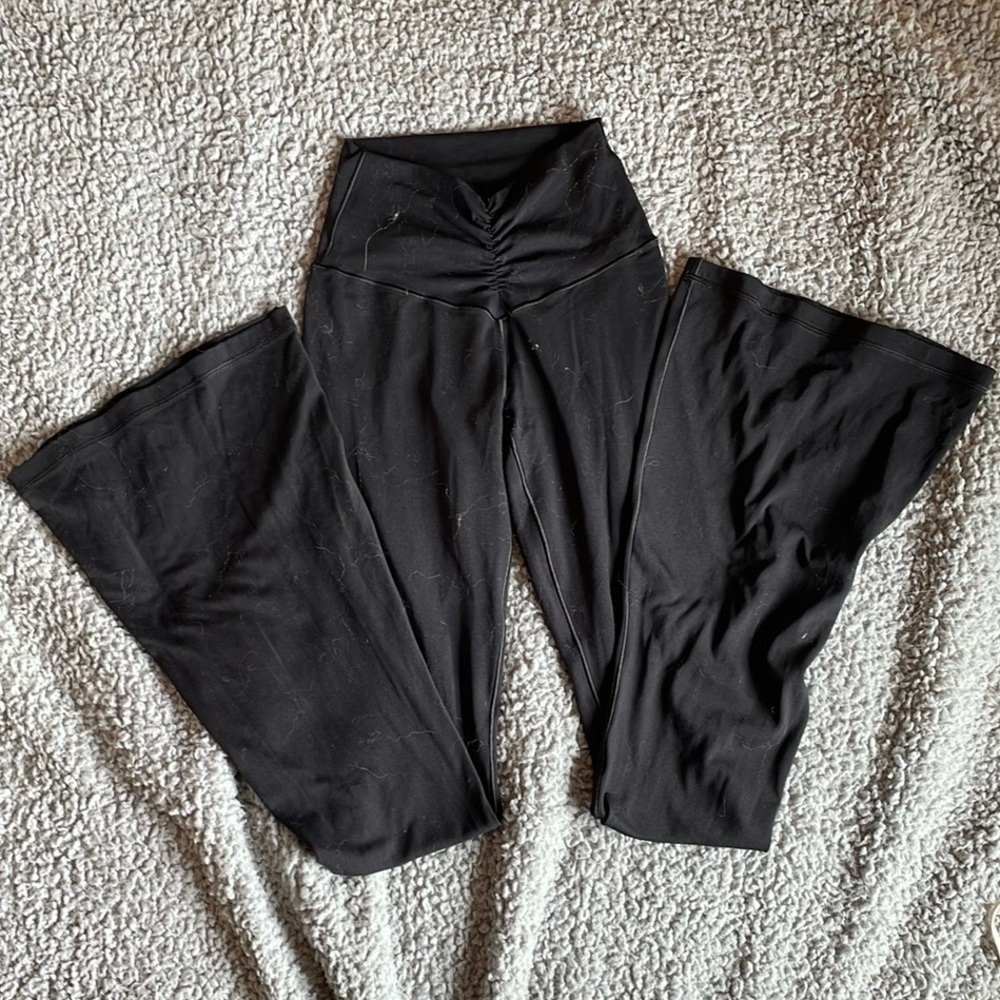 Arie Offline Black Wide-Leg Pants